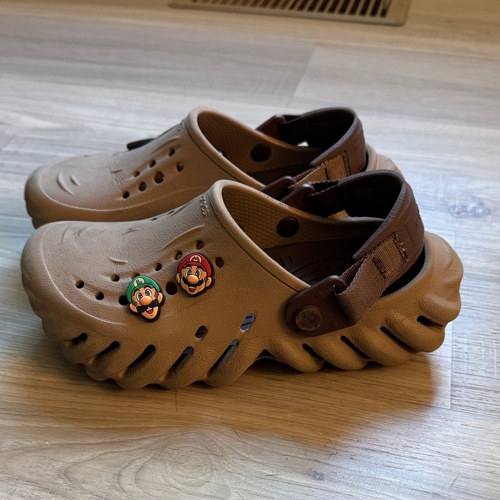 Kids Tan Echo Crocs